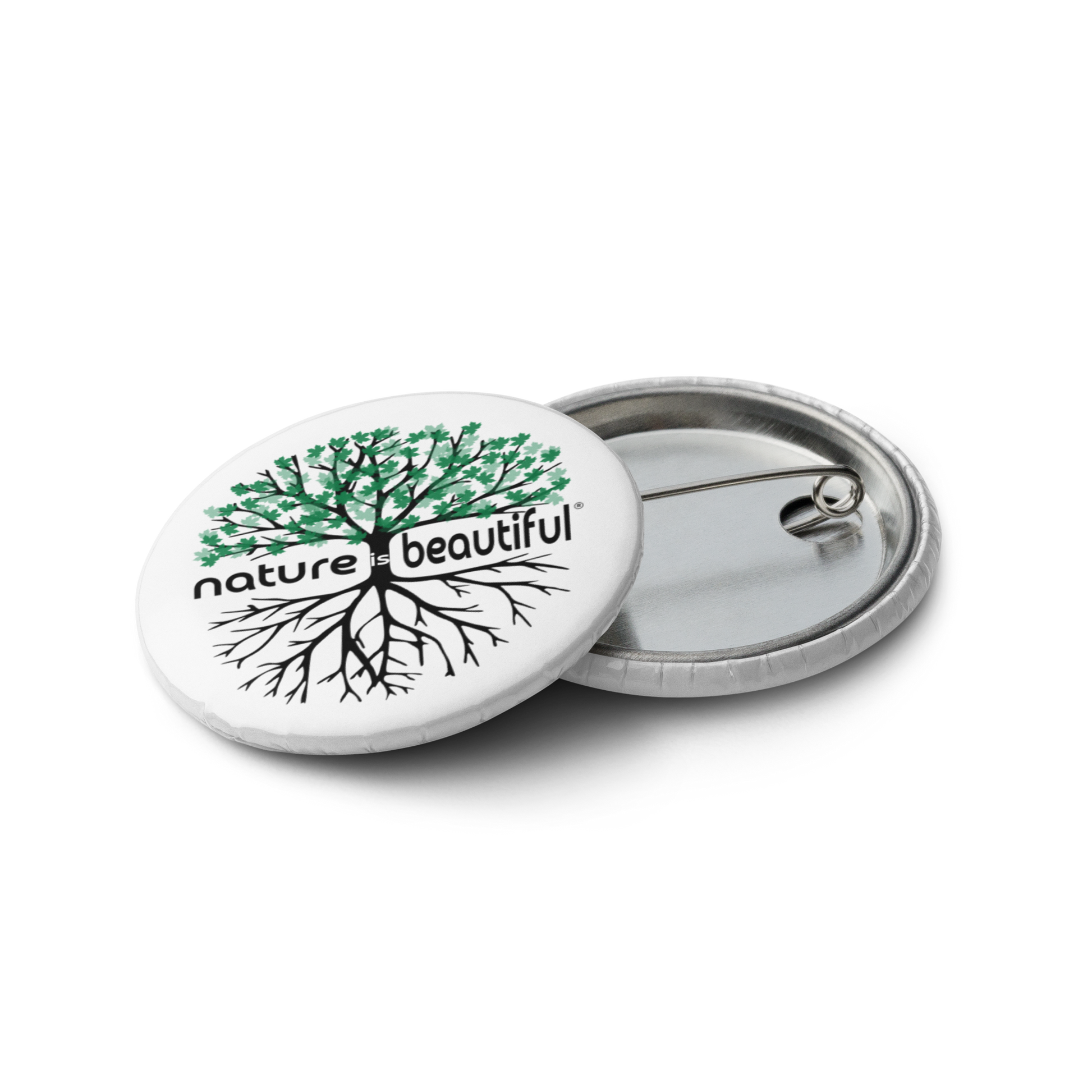 Nature Is Beautiful® “Rooted & Winged” Limited‑Edition 5‑Pin Collector Set – Rooted NIB Logo, a.c.e. Nature, Cherry Blossom, Bird‑on‑a‑Reed & Monarch Butterfly Pin