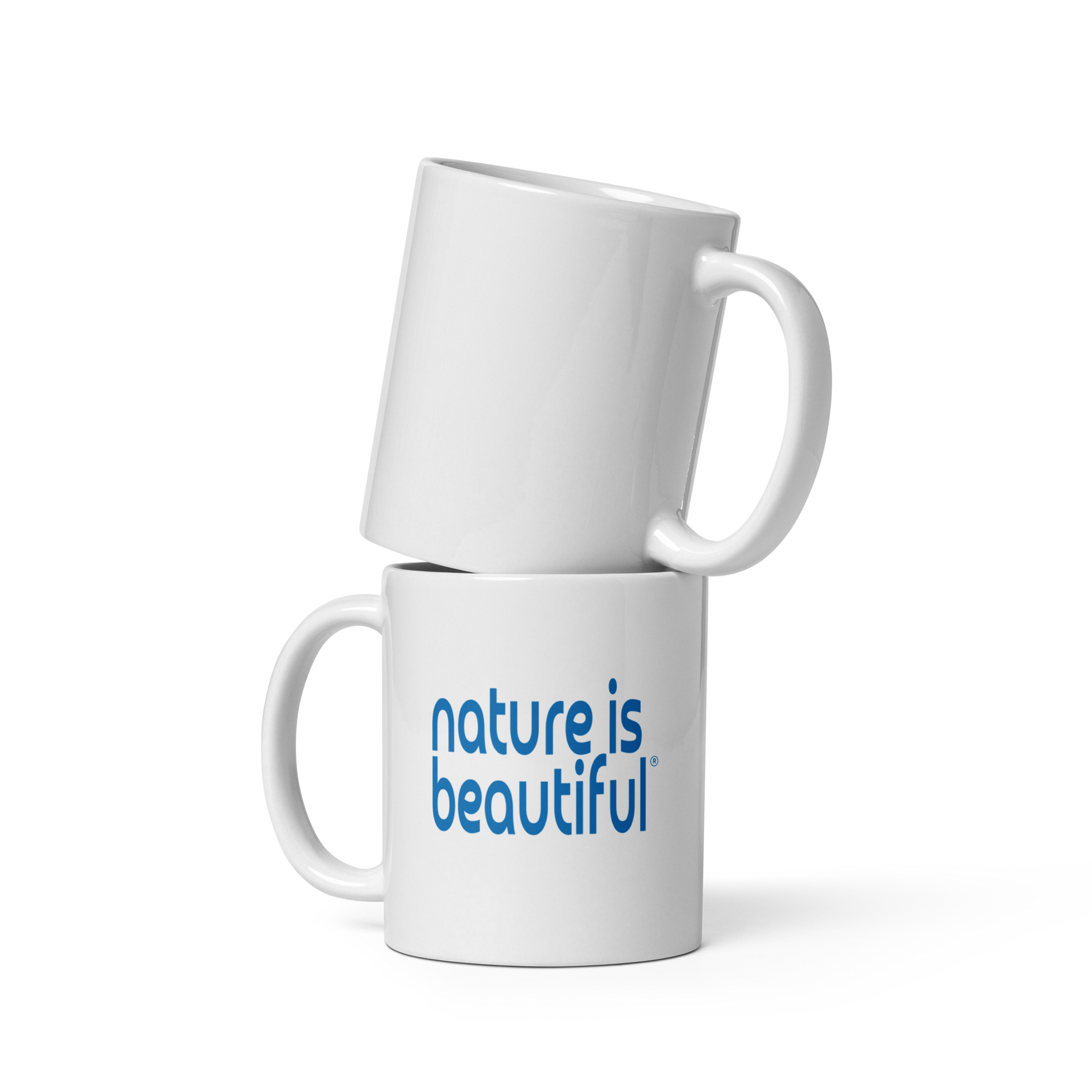 “Nature Is Beautiful” 11 oz Ceramic Mug -- Lead‑Free, Dishwasher & Microwave‑Safe Coffee Cup